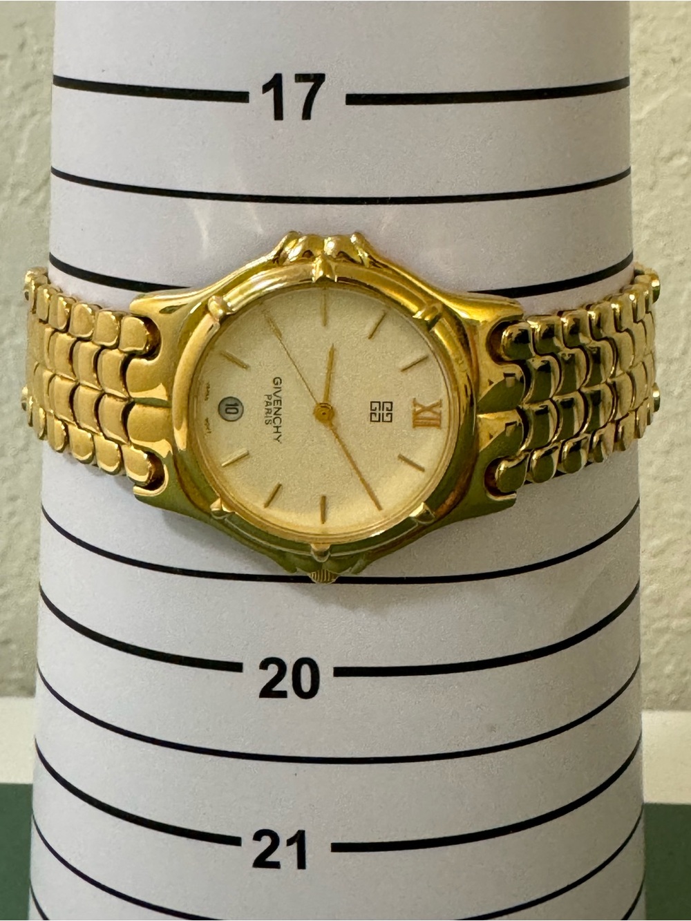 Vintage Givenchy Paris Gold-Tone Bracelet Watch